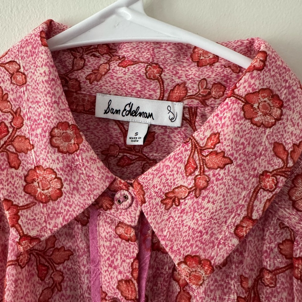 Sam Edelman Women's Nora Pleated Buttoned-Front Top Size S - Picture 5 of 5